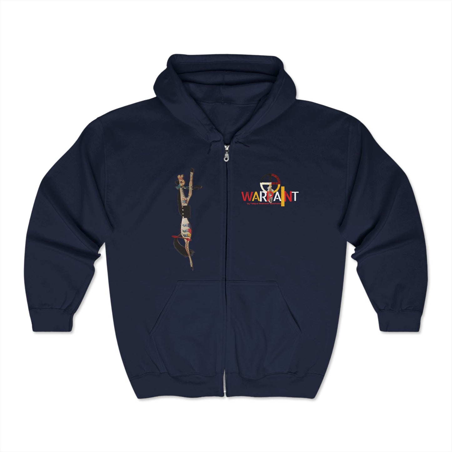 Wear Your KAAPOISAAMIIKSI ("Women's StandUp HeadDress Society" Blackfoot Language) by Teague WestWolf GoodVoice (Blackfoot) Unisex Heavy Blend™ Full Zip Hooded Sweatshirt Native American Indigenous