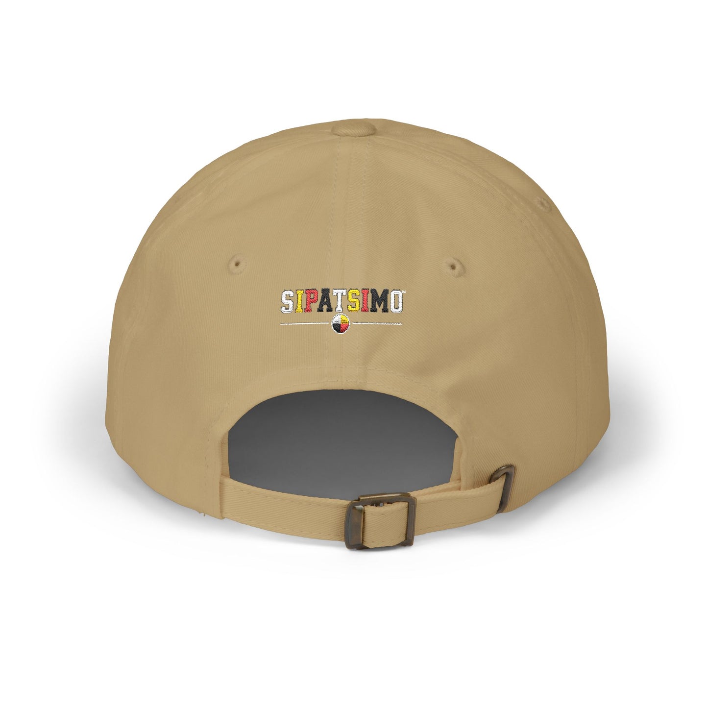 Dad Cap with Red Triple-Tipis Sketch Embroidery