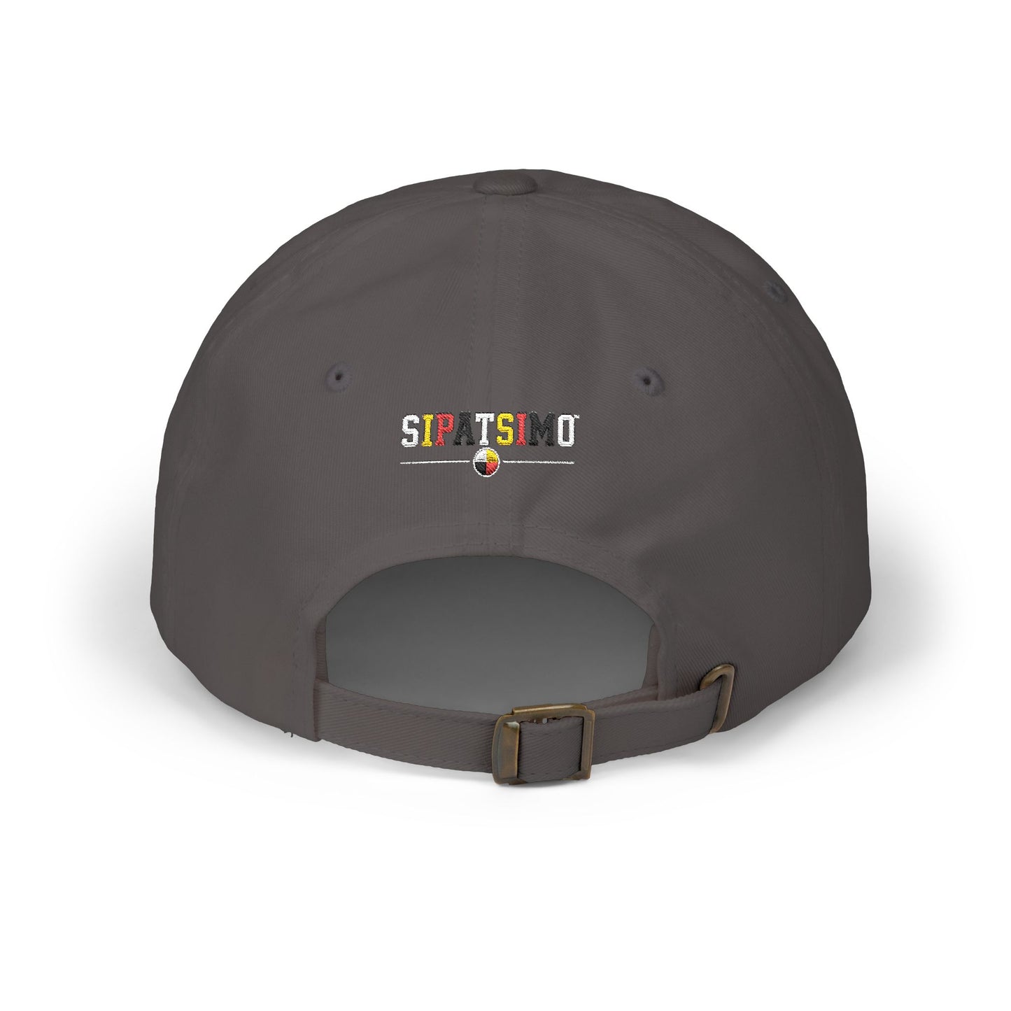 Dad Cap with Red Triple-Tipis Sketch Embroidery
