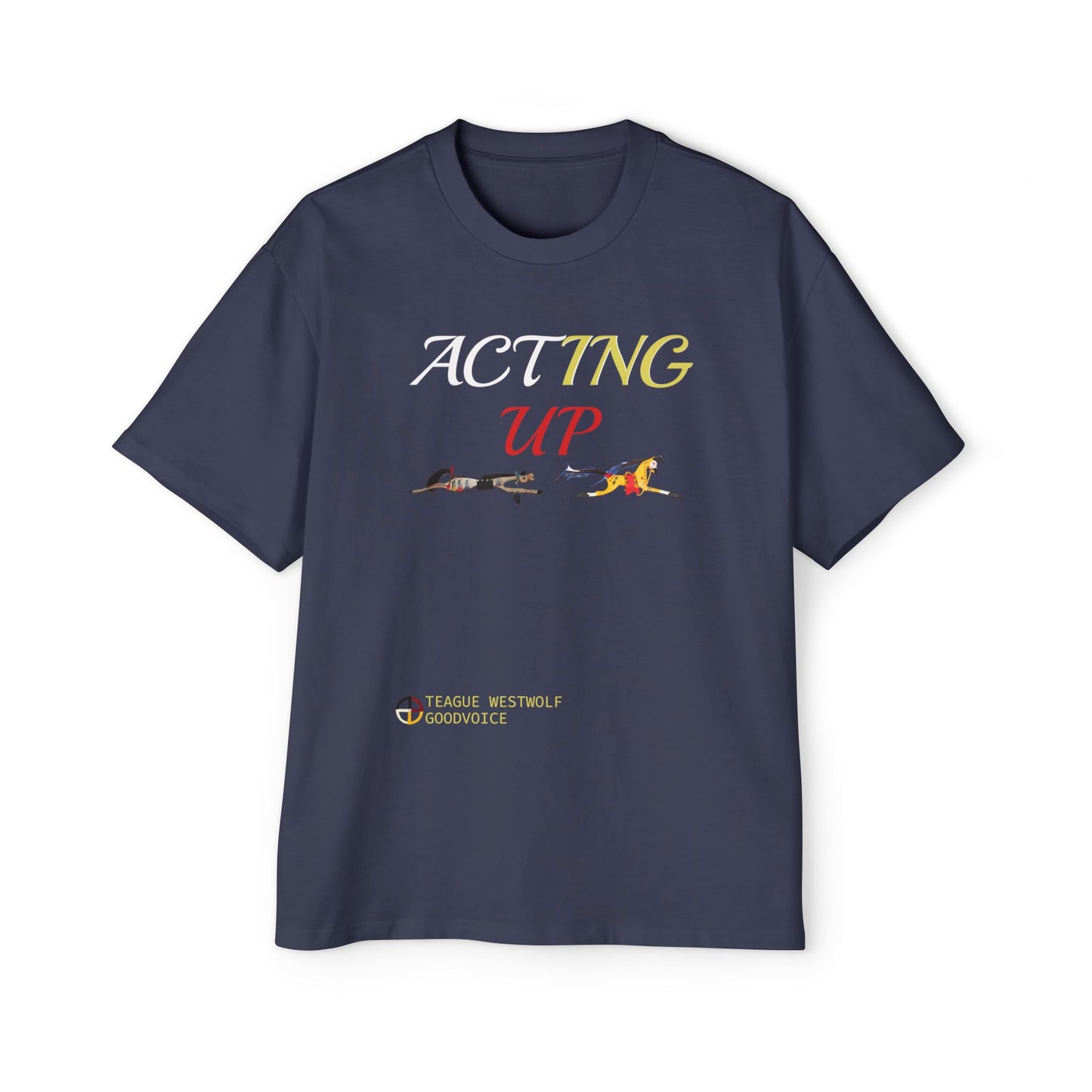 Acting Up Medicine Wheel - Men's Oversized Graphic Tee