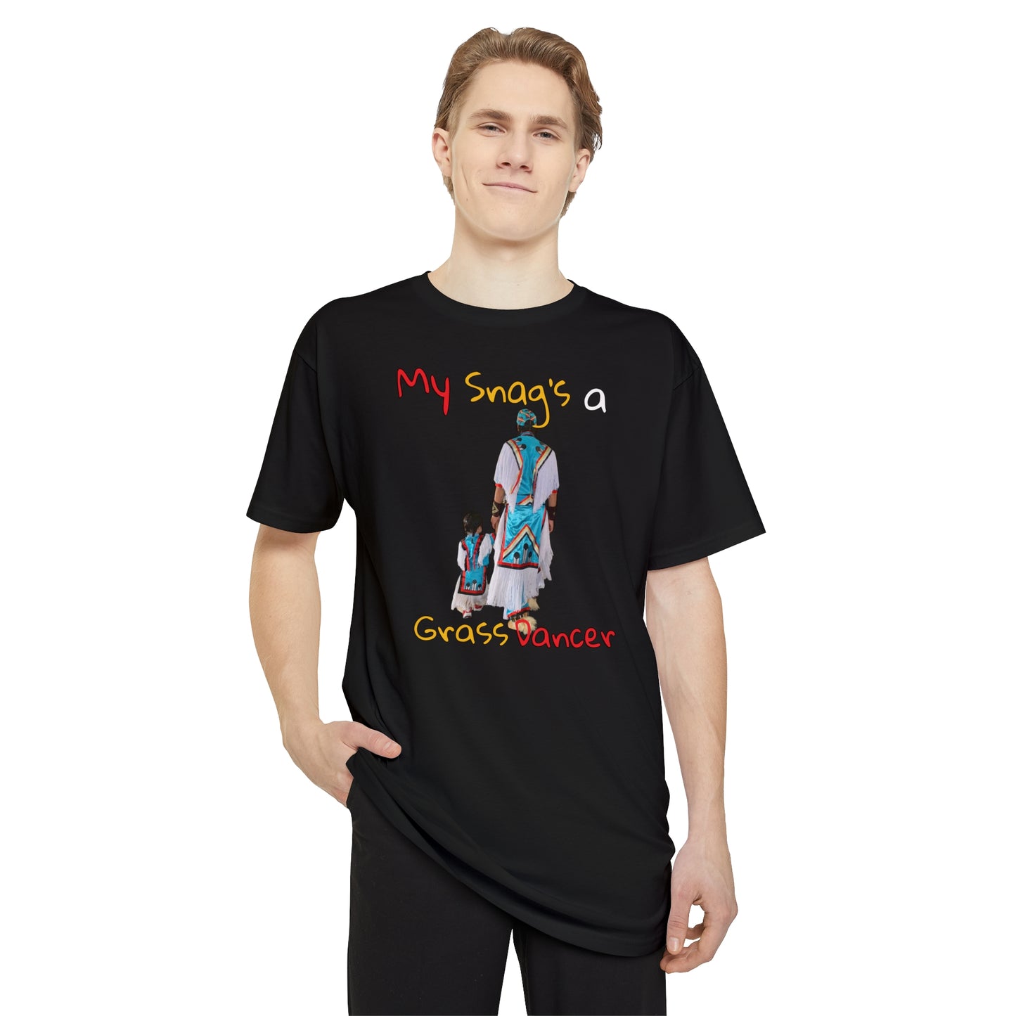 My Snag’s a Grass Dancer/W Teague WestWolf & Son Natu’Okomii - Unisex Long Body Urban Tee