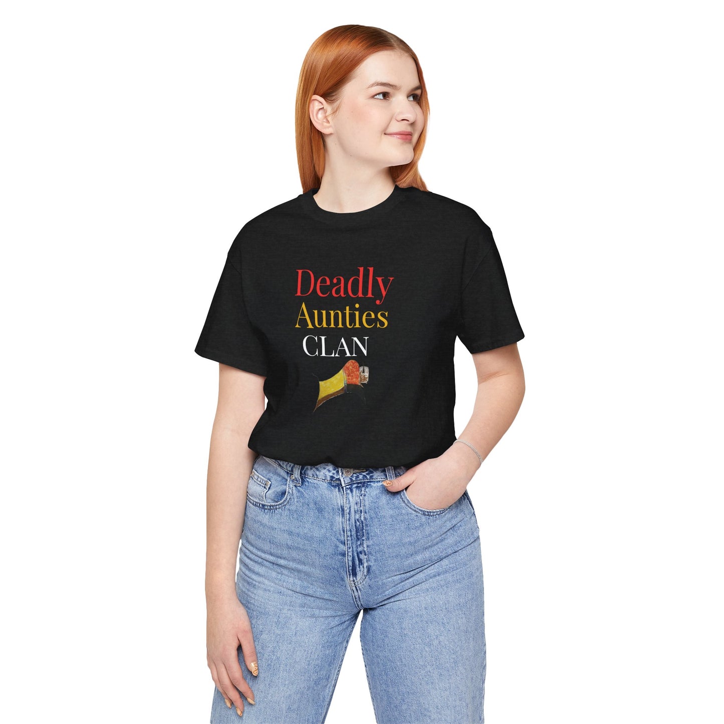 Version 1 - Deadly Aunties Clan - Blackfoot Ledger Art -  by Teague WestWolf GoodVoice - Unisex Tee