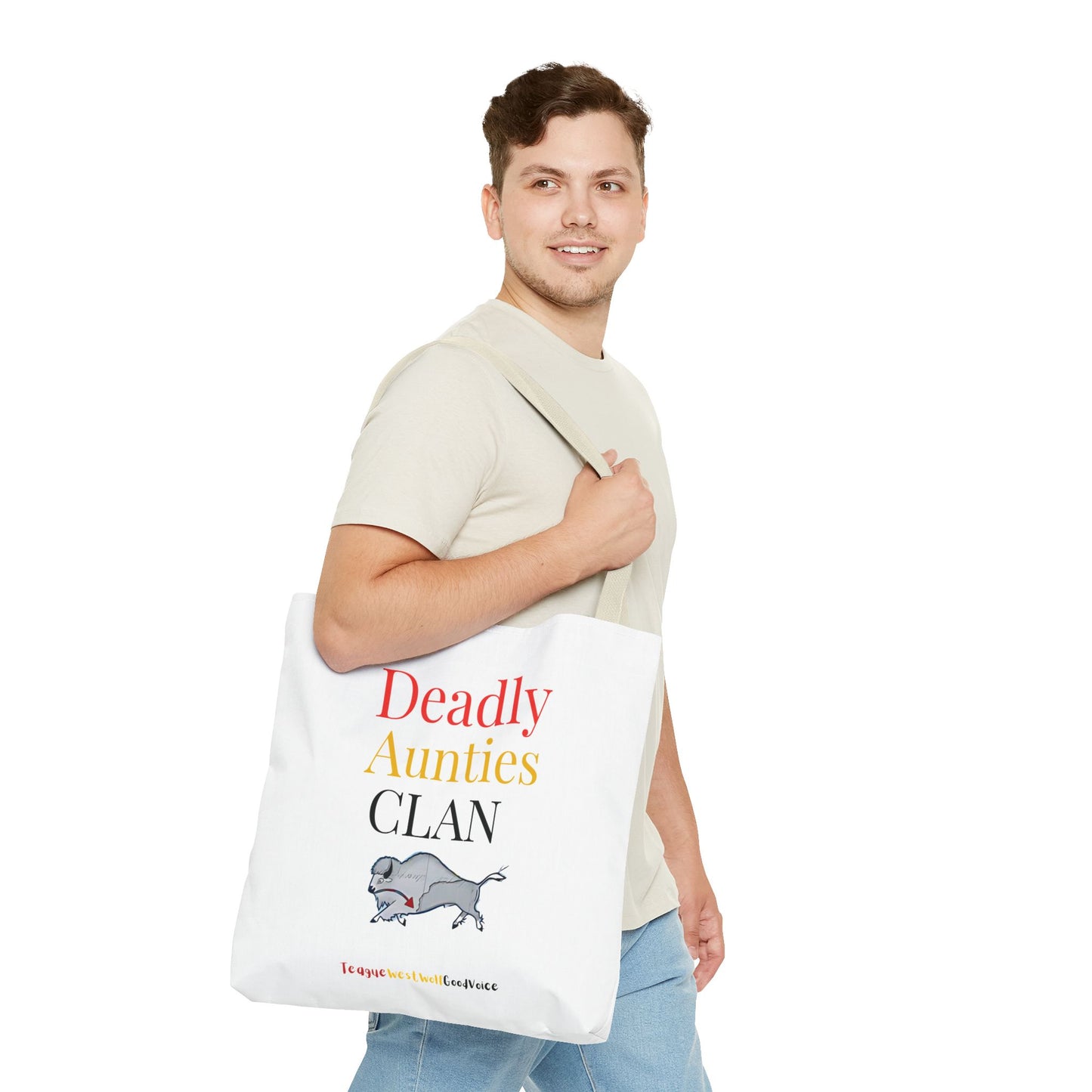 Deadly Aunties Clan Tote Bag by Teague WestWolf GoodVoice