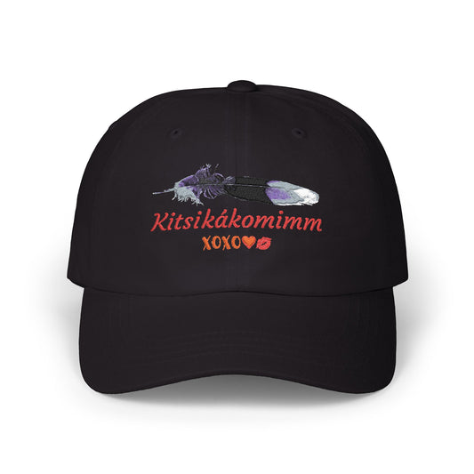 Kitsikákomimm Blackfoot word for “I Love You” Embroidery Dad Hat