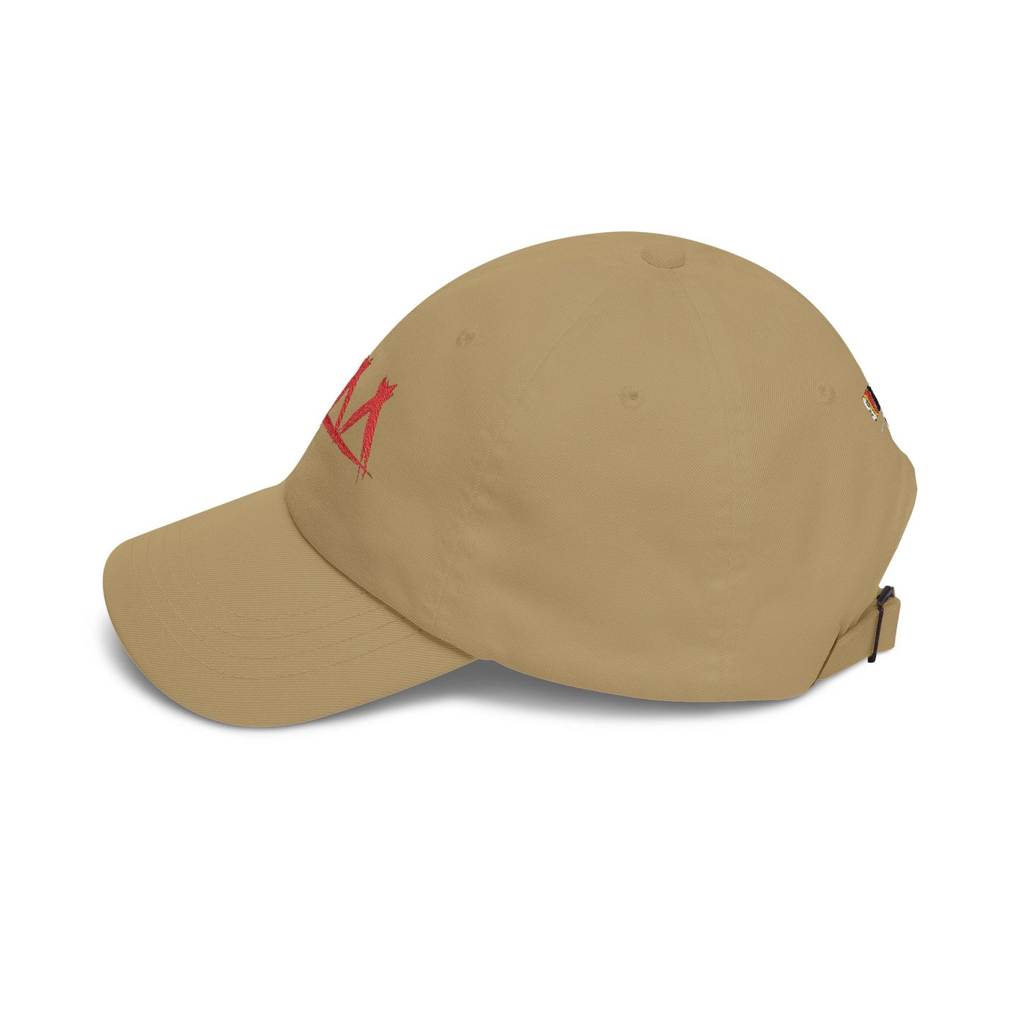 Dad Cap with Red Triple-Tipis Sketch Embroidery