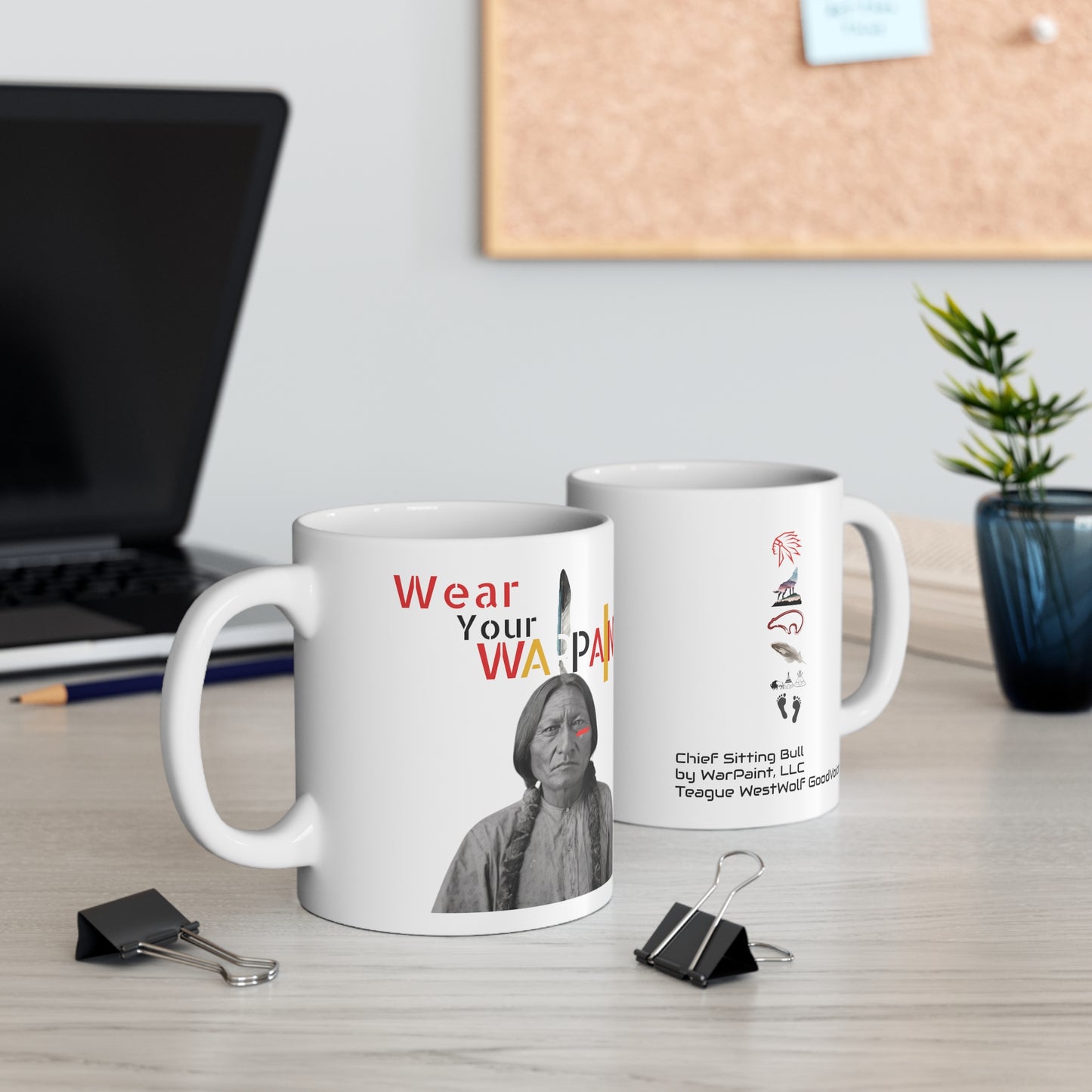 Wear Your WarPaint Chief Sitting Bull - Ceramic Mug 11oz