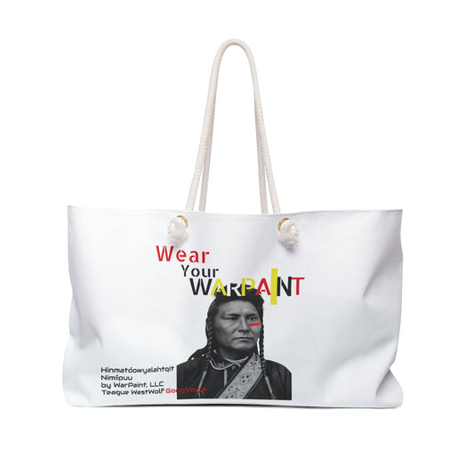 Hinmatóowyalahtq̓it-Chief Joseph of the Nimíipuu ("We, The People") also known as Nez Pierce - Weekender Bag