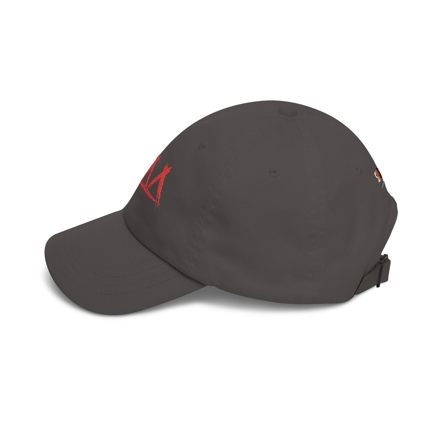 Dad Cap with Red Triple-Tipis Sketch Embroidery