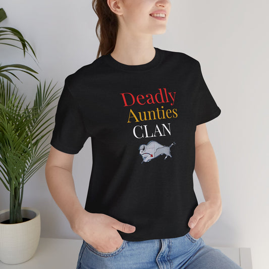 Deadly Aunties Clan - Blackfoot Ledger Art -  by Teague WestWolf GoodVoice - Unisex Tee