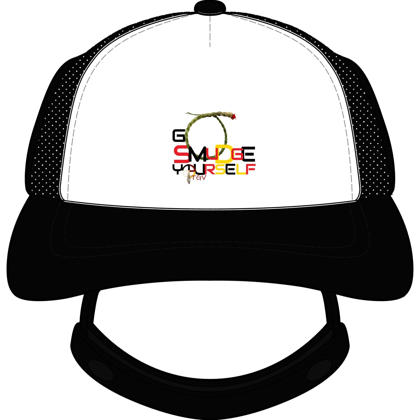 Dog Foam Trucker Hat — "Go Smudge Yourself" Embroidered Foam Trucker Cap