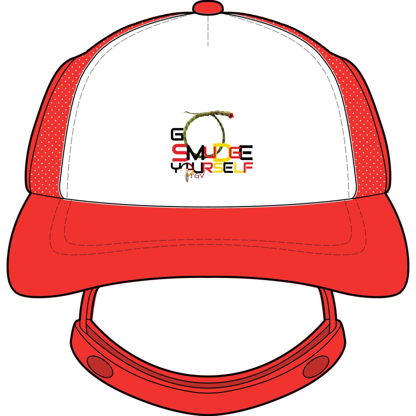 Dog Foam Trucker Hat — "Go Smudge Yourself" Embroidered Foam Trucker Cap