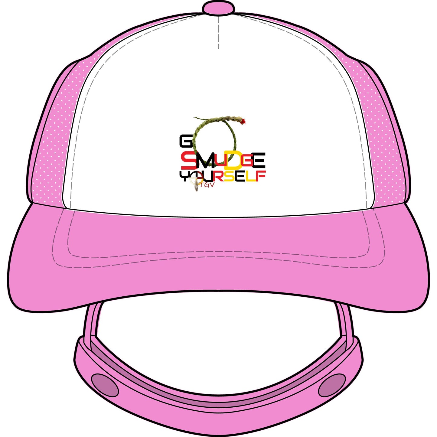 Dog Foam Trucker Hat — "Go Smudge Yourself" Embroidered Foam Trucker Cap