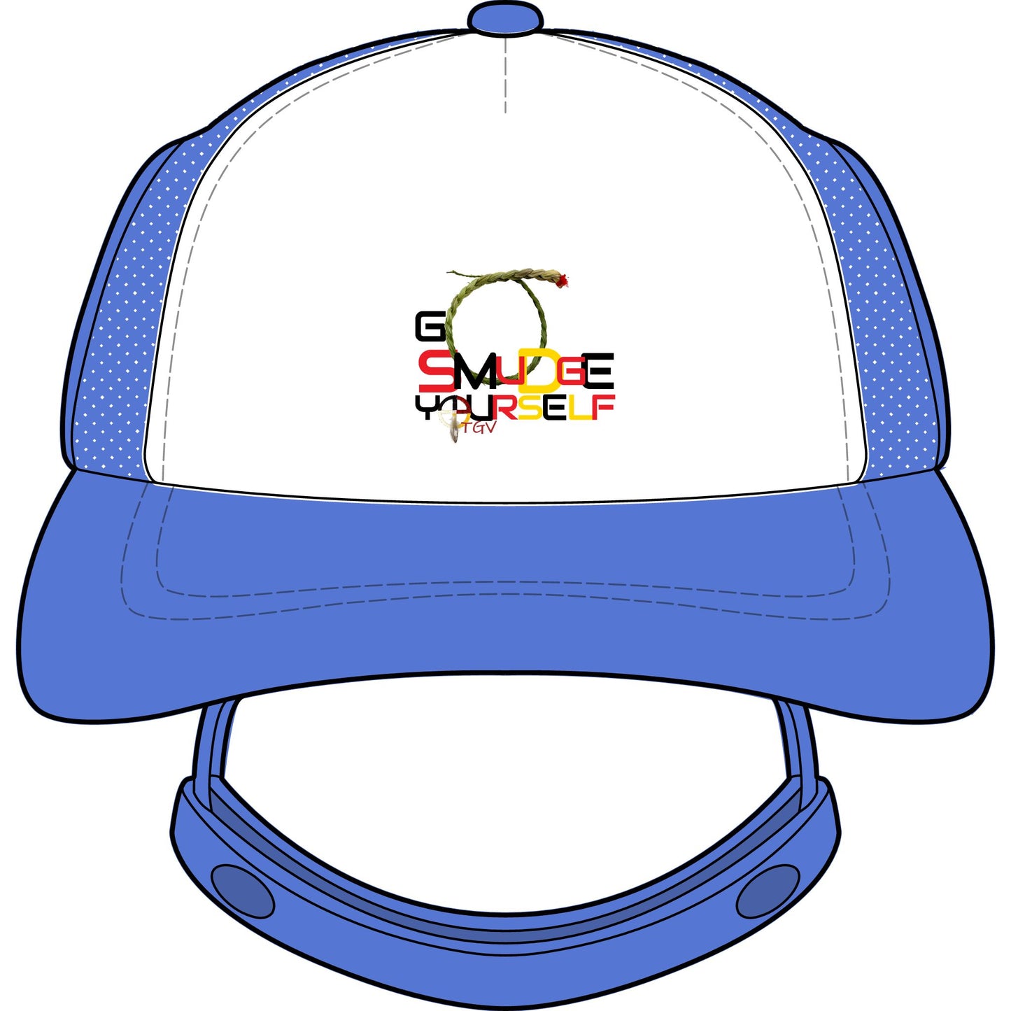 Dog Foam Trucker Hat — "Go Smudge Yourself" Embroidered Foam Trucker Cap