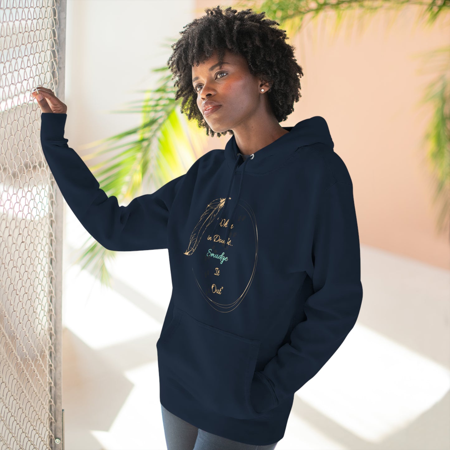 Three-Panel Fleece Hoodie