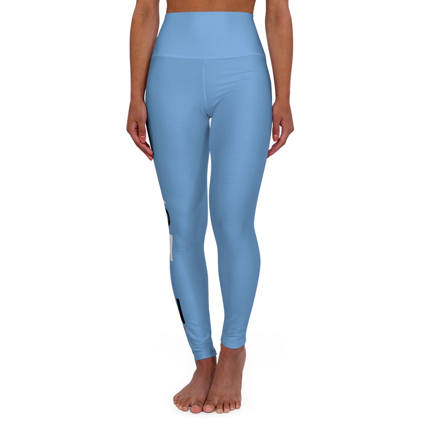 Wear Your WarPaint WithOut Off Leg Symbols - High Waisted Yoga Leggings (AOP)