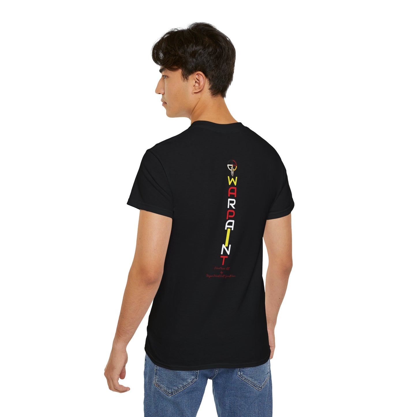 Siksikaitsitapi Niinaa (Blackfoot Man) Unisex Ultra Cotton T-Shirt by Teague WestWolf GoodVoice (Blackfoot / Blackfeet Tribe - Browning, Montana) Native American Indigenous Made in the USA Unisex Ultra Cotton Tee