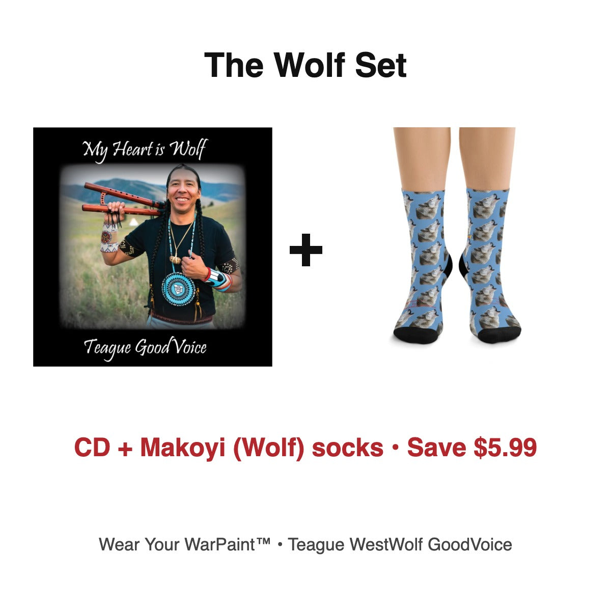 My Heart is Wolf CD plus Makoyi (Wolf) socks gift set