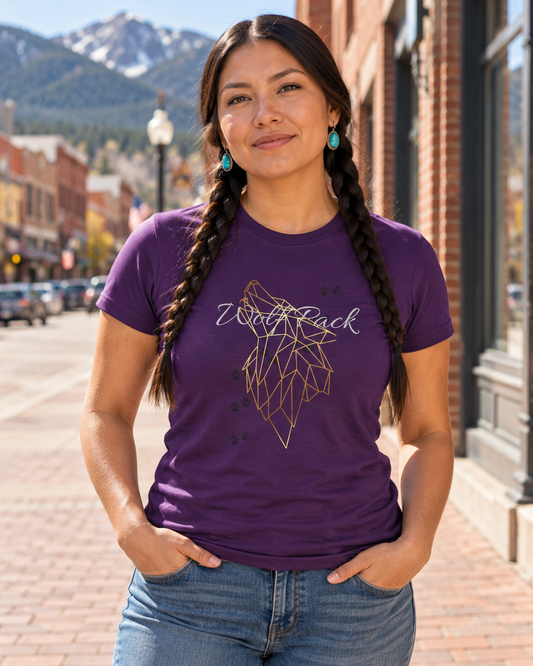 AI-generated lifestyle image of Wolf Pack - Women's Softstyle Tee
